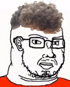 soyak, duzjak, closed mouth, clothes, ear, glasses, hair, soyjak, stubble, zoomer