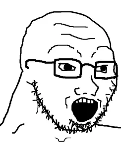 soyak, bald, chin, double chin, fat, glasses, open mouth, stubble