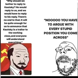 wojak, gapejak, communism, hammer and sickle, karl kautsky, vladimir lenin