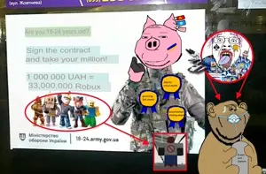 bernd, gapejak, impish soyak ears, massjak, wholesome soyjak, animal, military uniform, nato, pig, ukraine