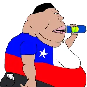 meximutt, meximutt side, can, chile, drink, drinking, fat, latino, looking to the right, obese