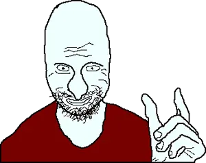 unknown, alva majo (youtuber), bald, closed mouth, clothes, holding object, red shirt, stubble
