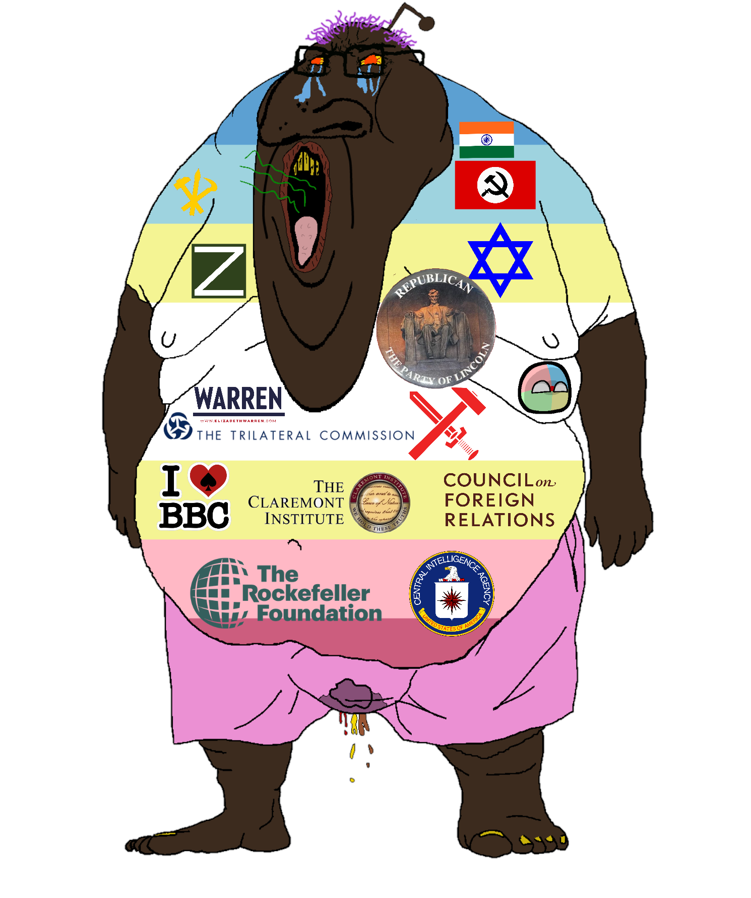 meximutt, soyak, bantumutt, abraham lincoln, arm, bad breath, blood, bloodshot eyes, brown skin, central intelligence agency