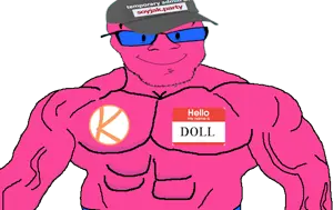 feraljak, admin, buff, cap, closed mouth, clothes, glasses, hat, pink skin, traced