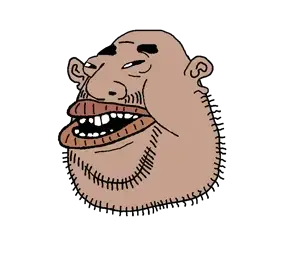impish soyak ears, meximutt, pajeetjak, canuckmutt, impish amerimutt, bald, beard, black sclera, brown skin, buck teeth