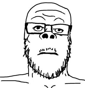 a24 slowburn soyjak, markiplier soyjak, neutralplier, fusionjaks, 1soyjak, bald, black eyes, closed mouth, glasses, merge