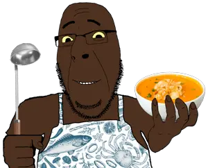 cobson, black skin, chef, cooking, happy, nigger, smile, yellow eyes