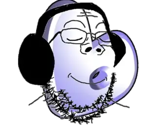 gapejak, shrimpish, /g/, 4chan, gentoo, glasses, headphones, linux, smile, soyjak