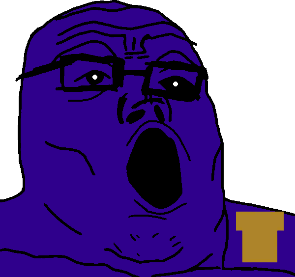 william afton, tony soprano soyjak, badge, black eyes, creepy, distorted, evil, glasses, ominous, open mouth