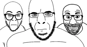 abortion lover, cobson, el perro rabioso, cobson front3, 3soyjaks, glasses, looking at you, multiple soyjaks, serious, soyjak