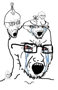 soyak, 5soyjaks, bloodshot eyes, brainlet, cancer, closed mouth, crying, drool, glasses, open mouth