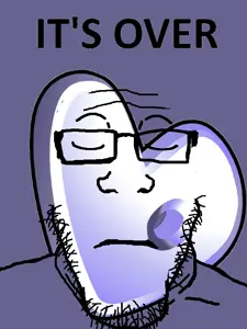 markiplier soyjak, its over, /g/, 4chan, gentoo, glasses, its over (phrase), linux, soyjak, stubble