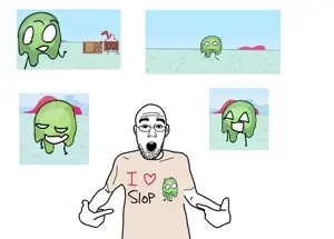 shirtjak, glasses, i love, op is a retarded lazy faggot for not tagging his own shit, op is an object pedo, pointing, slop, soyjak, stubble, text