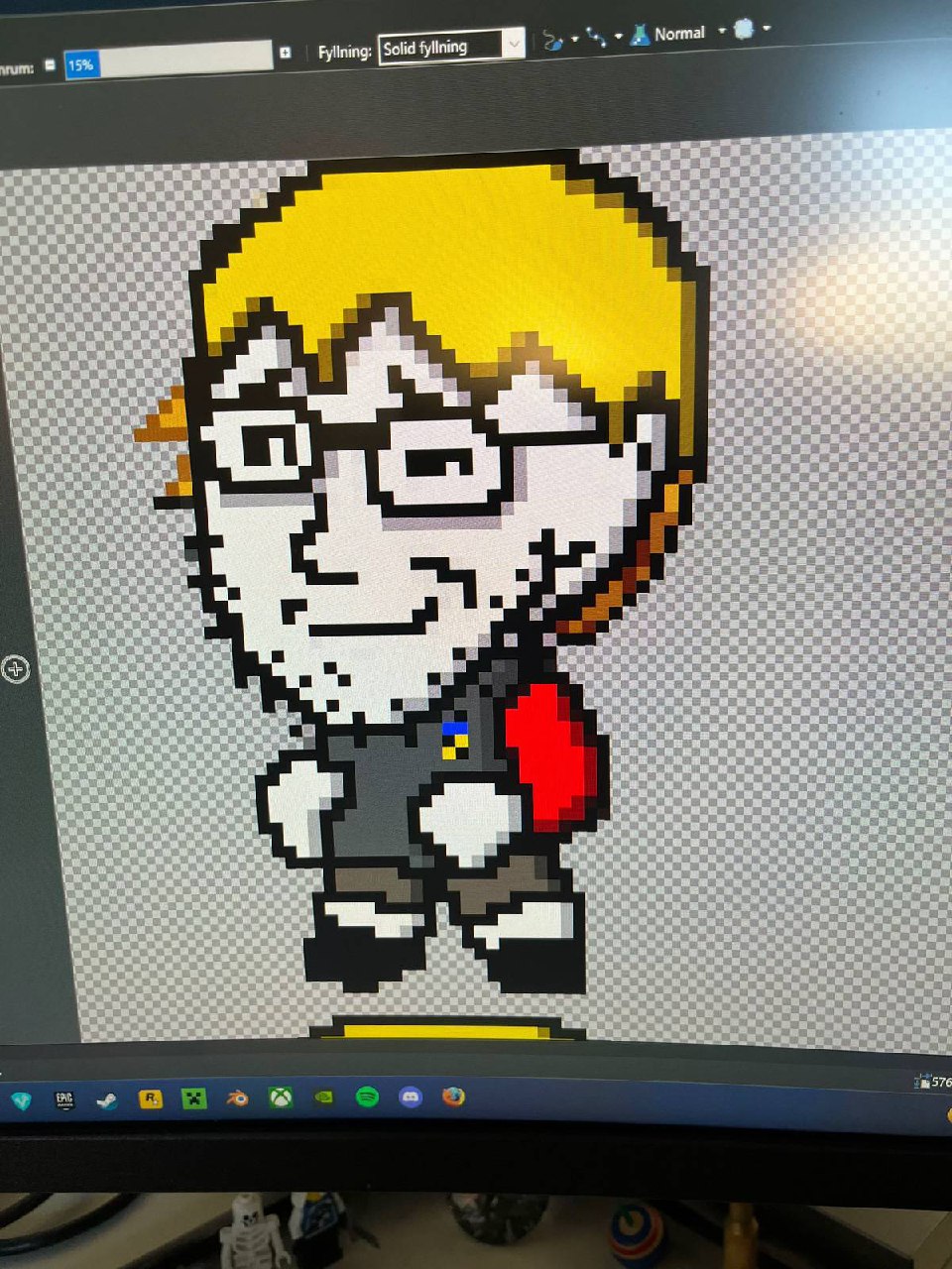 nate higgers, soyak, soyak (smug), natejak, arm, award, badge, big head, blender, blonde hair