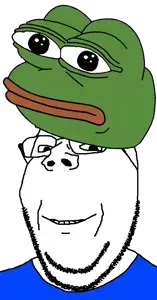xjanny, pepe, gapejak, wholesome soyjak, amphibian, animal, clothes, costume, frog, glasses