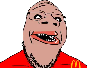 sabiopajin, goopjak, impish soyak ears, impish amerimutt, mcdonalds, mutt, mutt lips, stubble, white eyes, sabiopajin