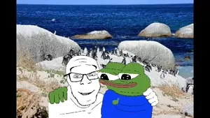 apu, pepe, feraljak, /qa/ (4chan), amphibian, animal, animated, frog, penguin, qa anthem