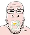 markiplier soyjak, neutralplier, baby, caca, neutral, pacifier, pink skin