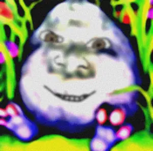 feraljak, brown eyes, incomprehensible, low quality, smile, wholesome