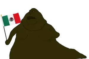 meximutt, endmutt, morbidmutt, slugmutt, blob, fat, mexican flag, mexico, morbidly obese, obese
