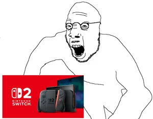 unknown, full body, glasses, nintendo, nintendo switch, open mouth, stubble, video game
