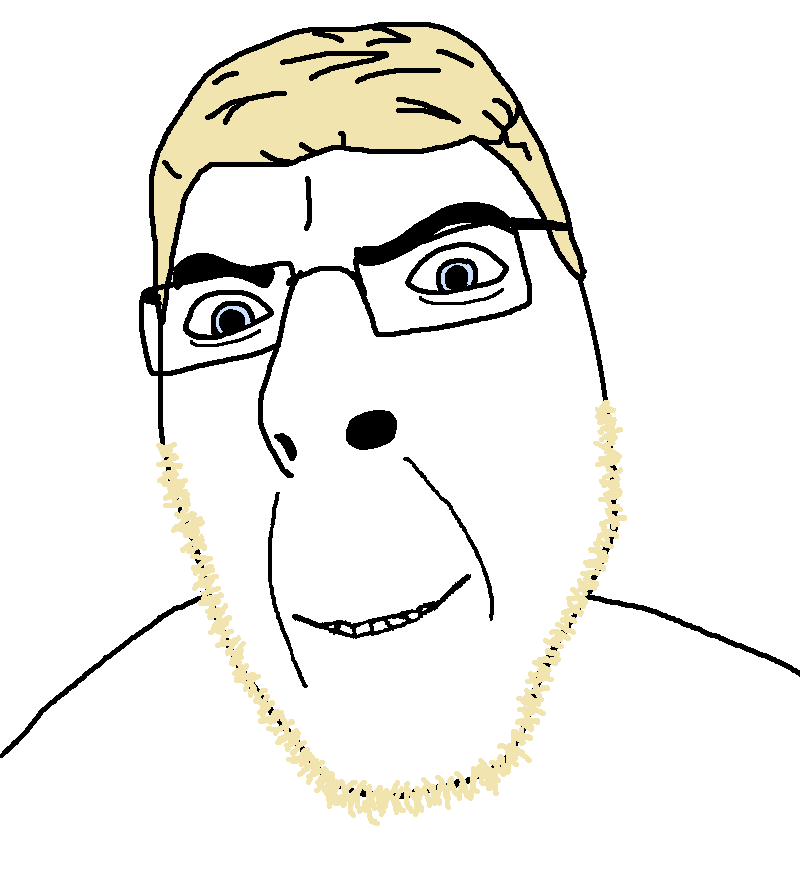 cobson, cobson slim, aryan, aryan soyjaks, skinny soyjaks, a10 eyes, blonde beard, blonde hair, blue eyes, glasses