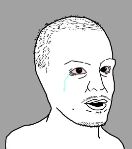 wolfgang, angry, crying, realistic, shaved, stubble