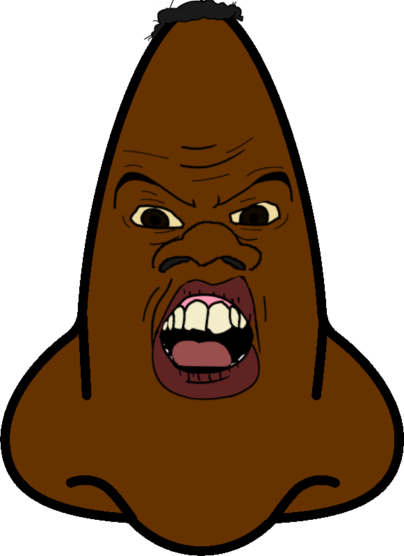 feraljak, feralnoon, angry, black skin, body part, brown eyes, hair, large nose, lips, noon