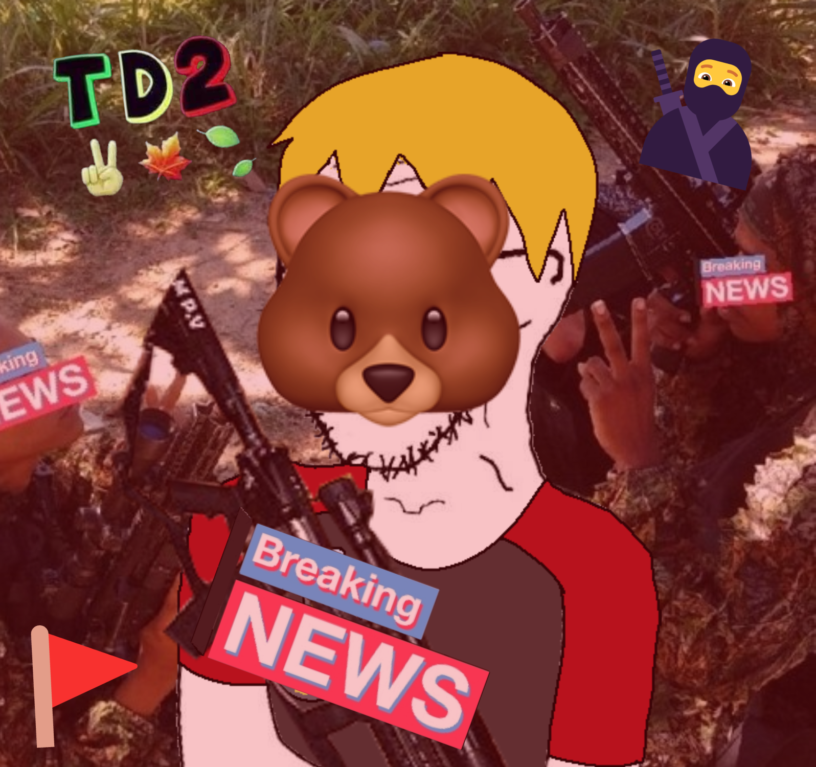 janzyalgo, nate higgers, soyak, natejak, animal, arm, background, badge, bear, blonde hair