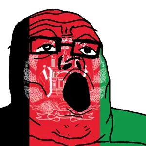 tony soprano soyjak, afghanistan, country, flag, glasses, looking to the right, open mouth, soyjak, transparent background, afghanistan