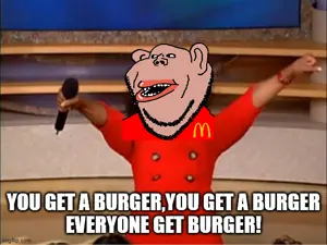 impish soyak ears, impish amerimutt, amerimutt, imgflip.com, impact (font), mutt, oprah, you, you get