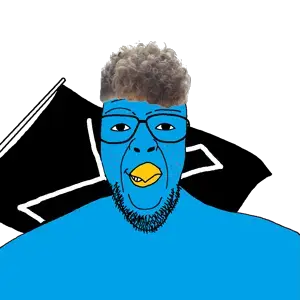 patriotjak, x immigrants, acne, animal, beak, beard, bird, blue skin, flag, glasses