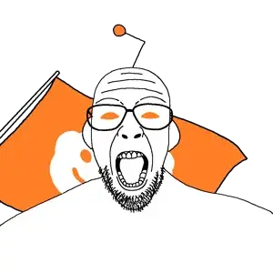 patriotjak, antenna, beard, clothes, flag, glasses, looking at you, open mouth, orange eyes, reddit