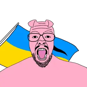 patriotjak, animal, beard, clothes, flag, glasses, hohol, looking at you, mustache, open mouth