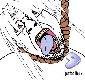 bernd, hanging troonjak, troonjak, /g/, 4chan, ack, anime, bloodshot eyes, gentoo, glasses