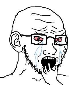 soyak, soyak (crying) 2, bald, bloodshot eyes, crying, ear, glasses, hands, open mouth, stubble