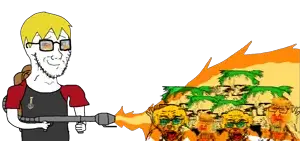 nate higgers, soyak, jannyjak, natejak, 4chan, clothes, fire, flamethrower, janny, seething