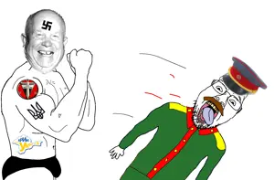 joseph stalin, bernd, arm, blood, clothes, cyrillic text, ear, fist, glasses, hands