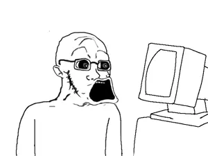 soyak, doctos, animated, computer, eyes popping, monitor, pc, scared, shocked, video