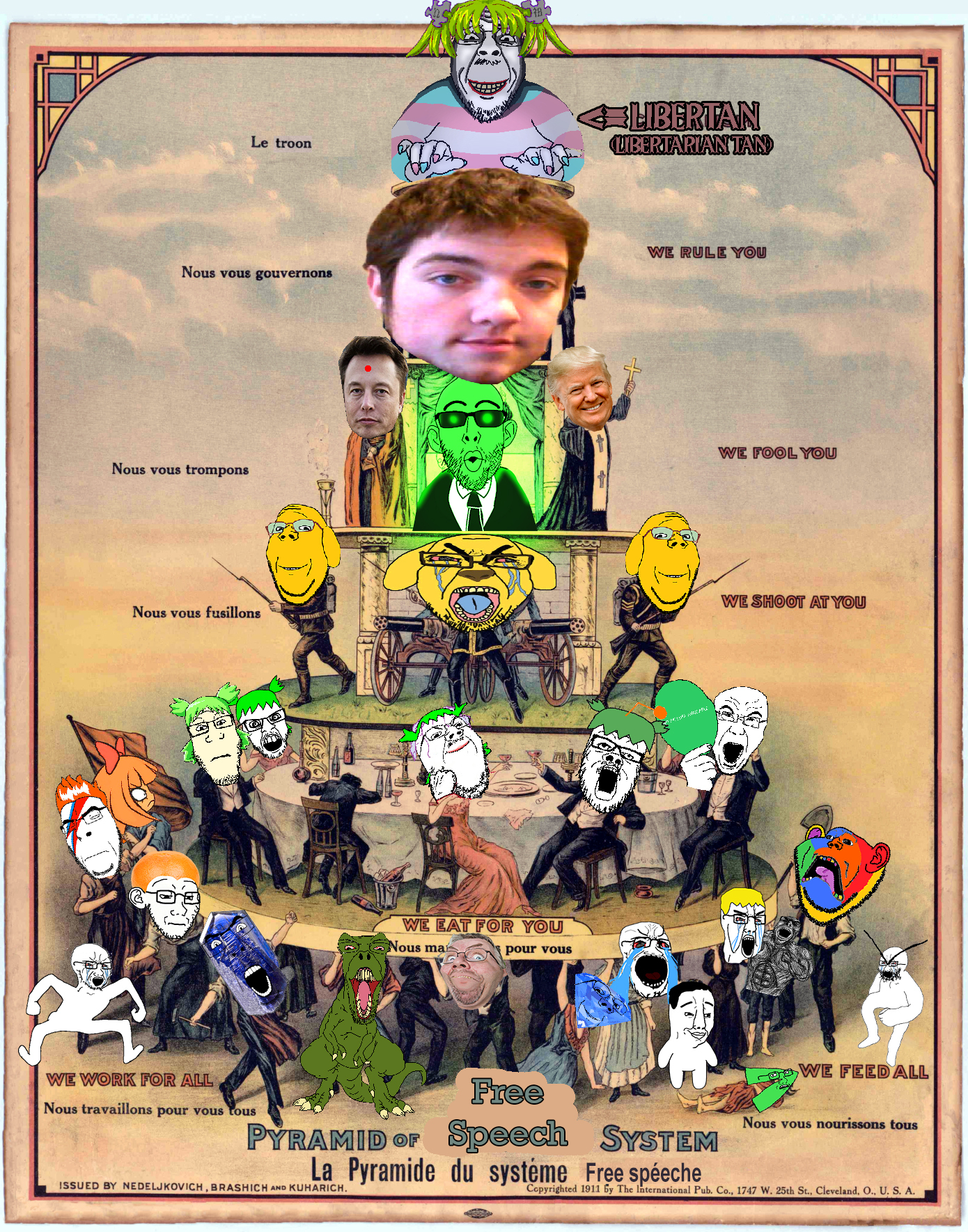 donald trump, mymy schoppenboer, a24 slowburn soyjak, bernd, chudjak, cobson, cryboy soyjak, feraljak, gapejak, impish soyak ears