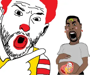ronald mcdonald alpha m impregnated kanye west.png