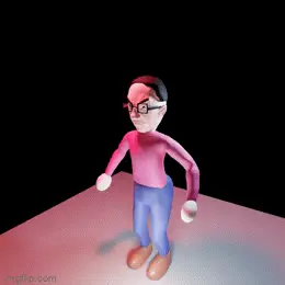 chudjak, 3d, animated, bouncing, dark, impflip