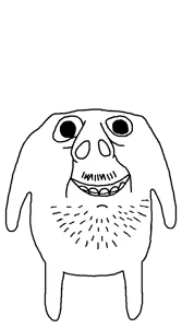 sabiopajin, bernd, brunetto, deformed, full body, happy, smile, stubble, weird, sabiopajin
