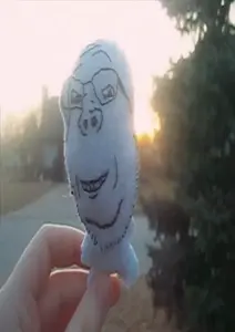 gapejak, wholesome soyjak, animated, cute, holding object, irl background, music, plushie, real life, video
