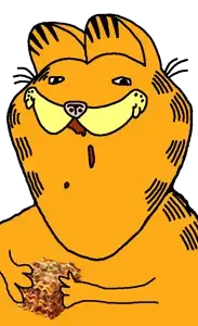 Garfield Impjak cat eating lasagna.png