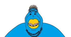 hippojak, x immigrants, animal, beak, beard, big lips, bird, blue skin, glasses, lips