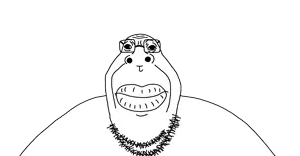 hippojak, animal, beard, big lips, cleavage, glasses, hippopotamus, lips, neutral, soyjak