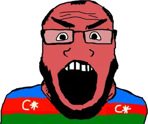 markiplier soyjak, science lover, angry, azerbaijan, beard, clothes, country, countrywar, flag, glasses