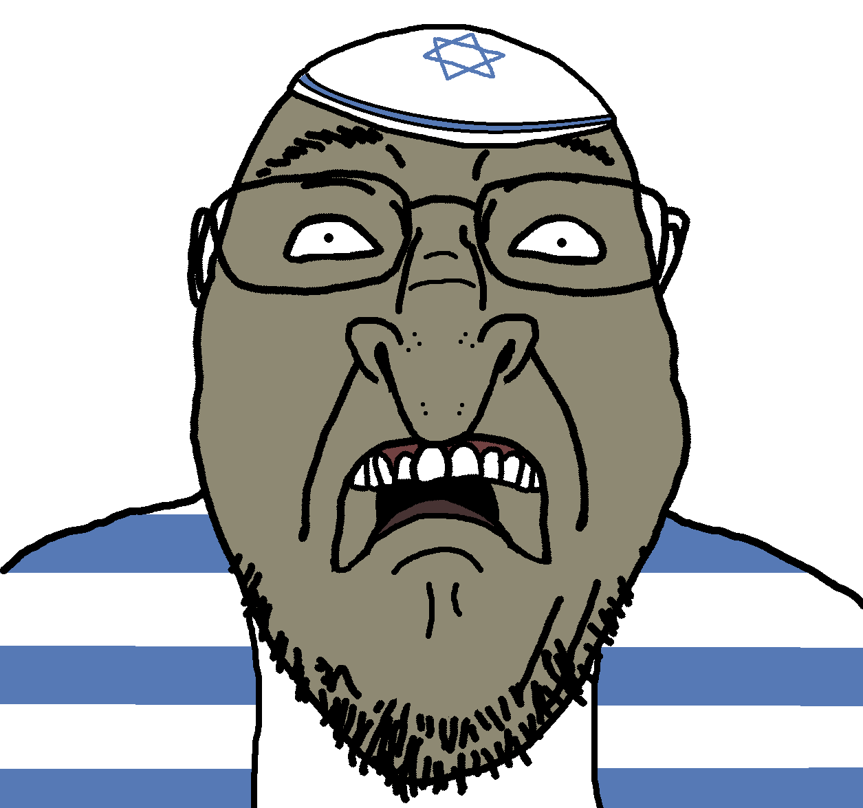 bernd, gapejak, beard, brown skin, clothes, eyebrows, flabbergasted, hat, horrified, jewish nose