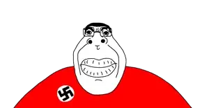 hippojak, animal, big lips, eyebrows, glasses, hair, hippopotamus, lips, nazism, neutral